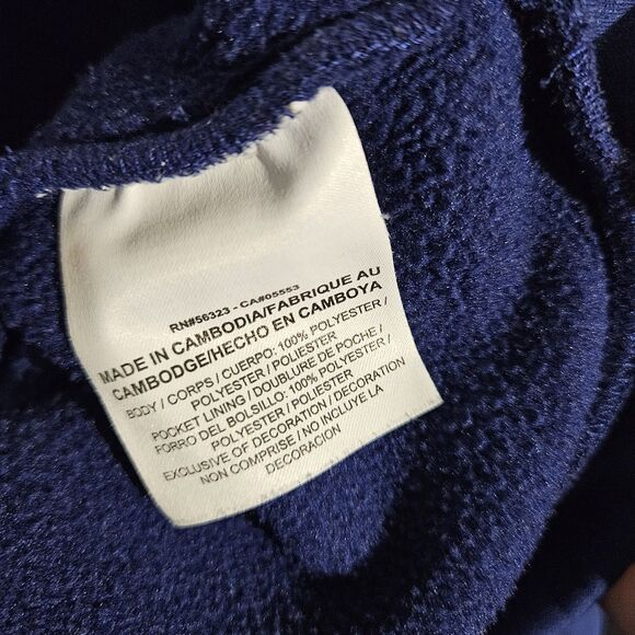 Nike Hoodie Mens Medium Blue Black Dri-FIT Pullover Hooded Sweatshirt Athletic - Picture 9 of 10